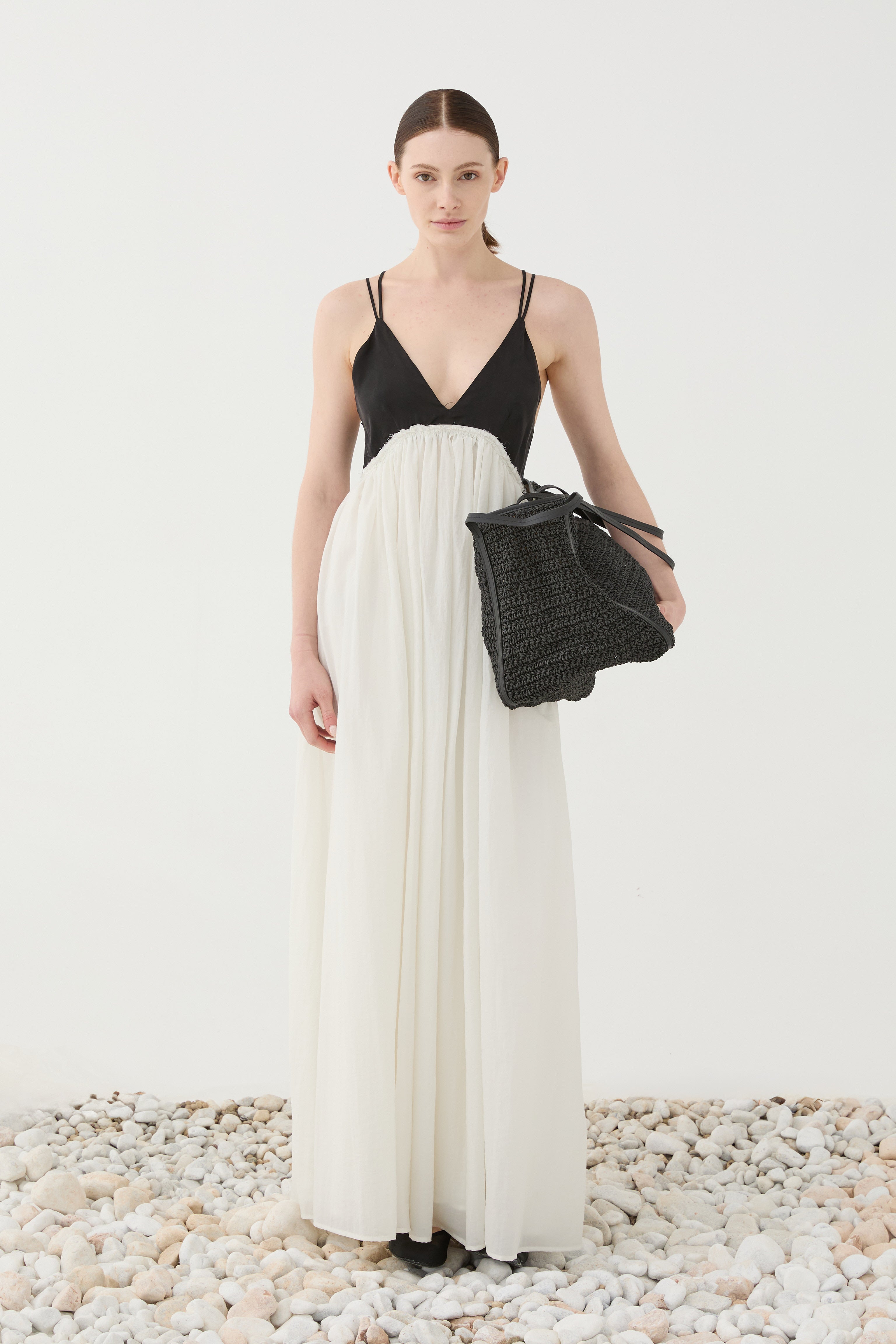 Vestido maxi costas cruzadas ELEH