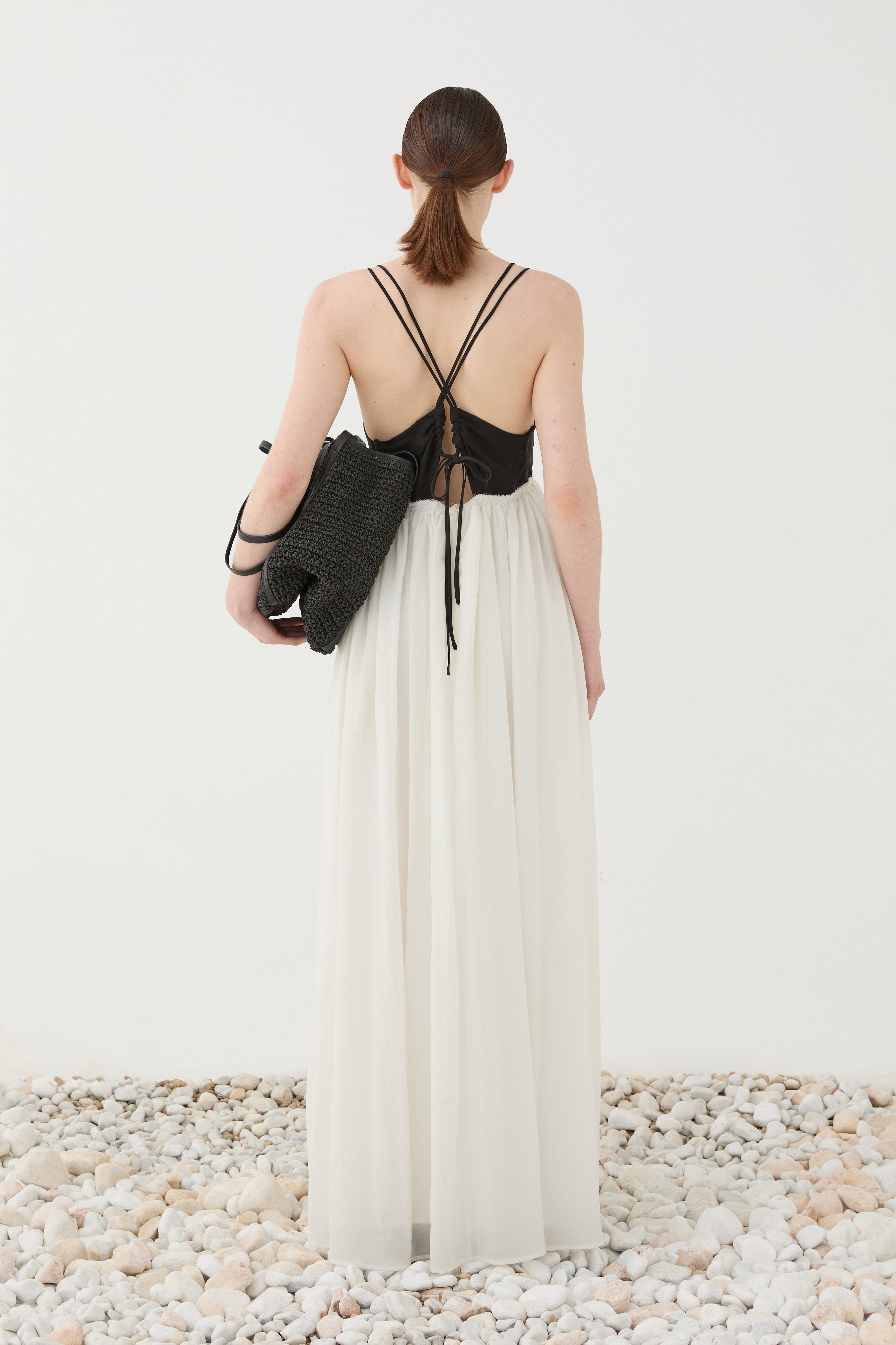 Vestido maxi costas cruzadas ELEH