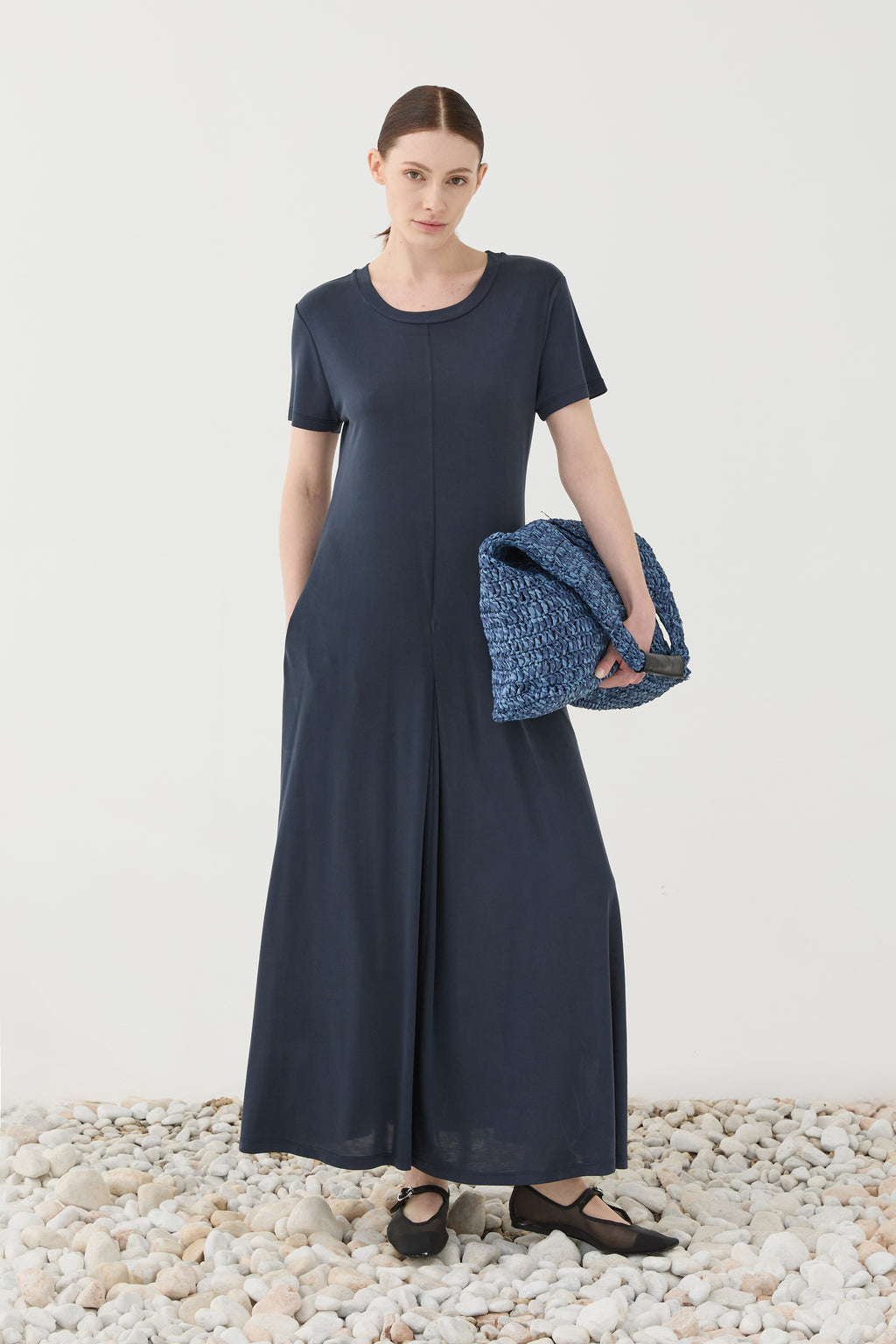 Vestido maxi de malha ELEH