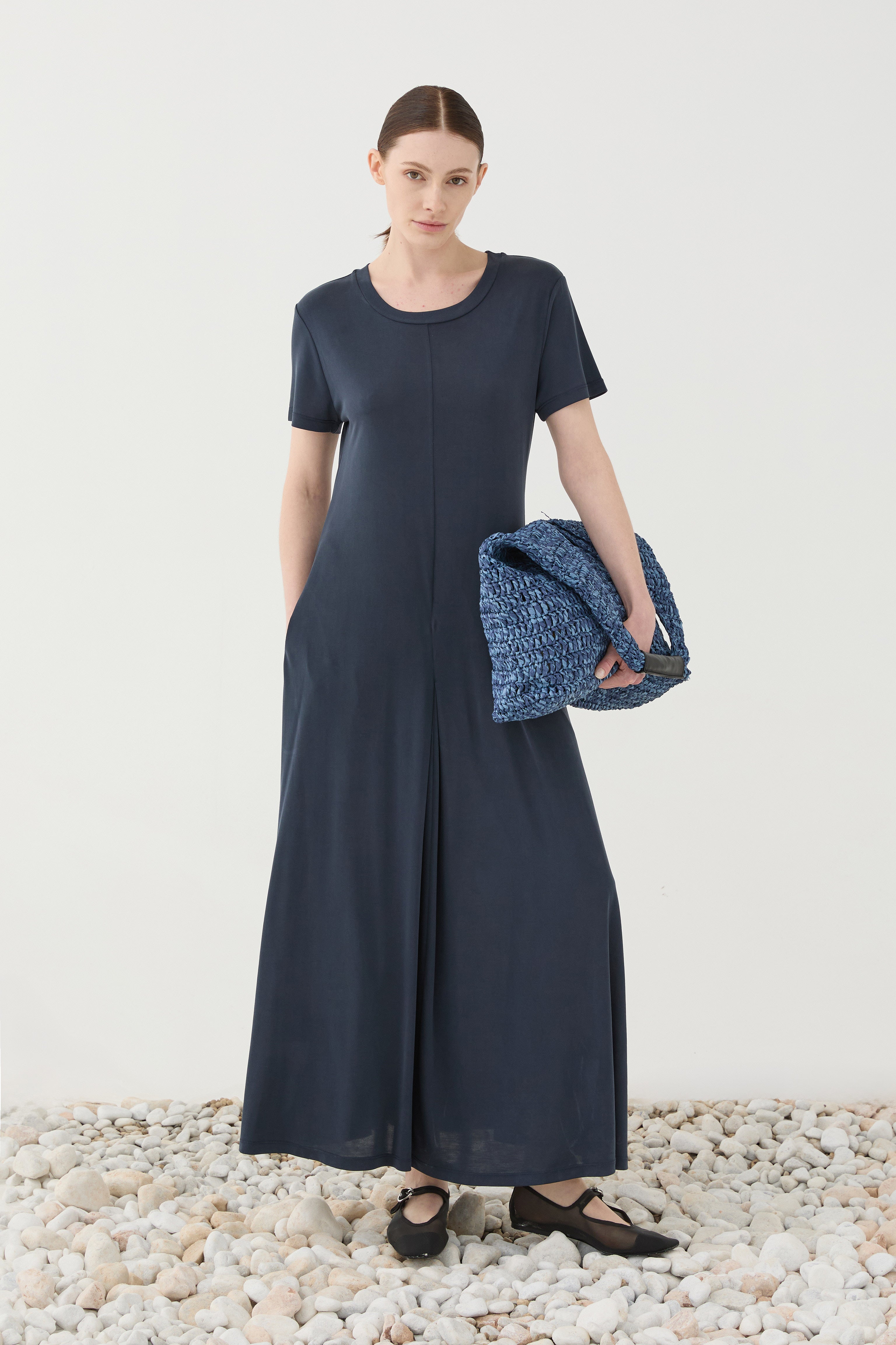 Vestido maxi de malha ELEH