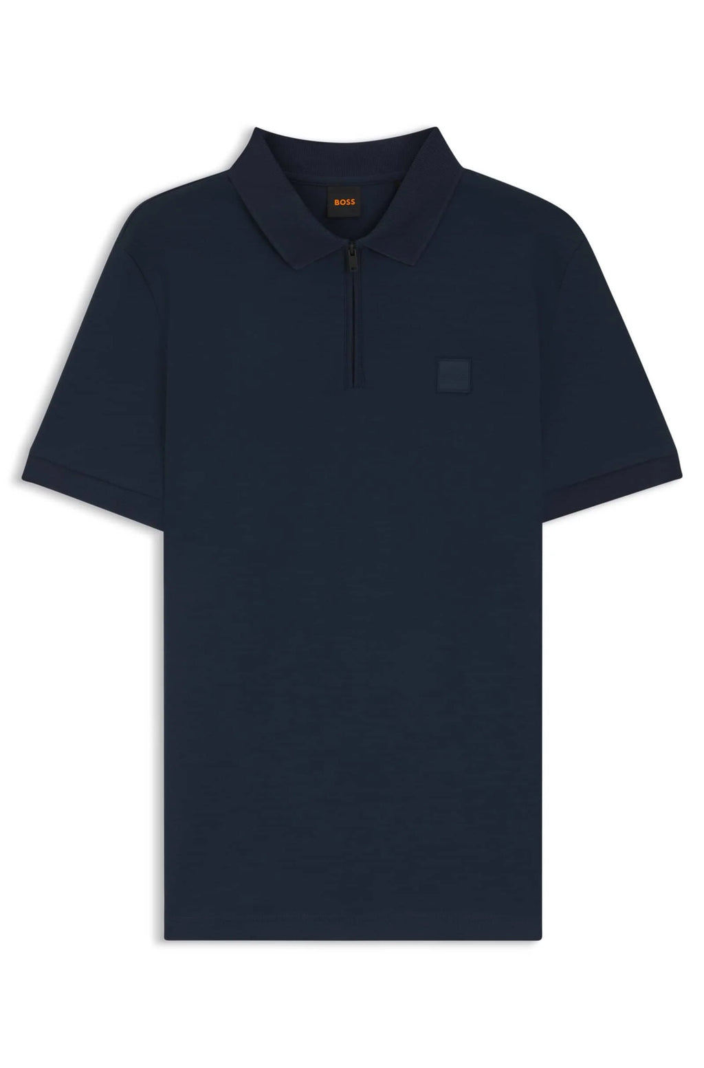 Polo em algodão elástico com fecho BOSS