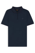 Polo em algodão elástico com fecho BOSS