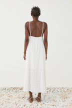 Vestido maxi decote em V ELEH