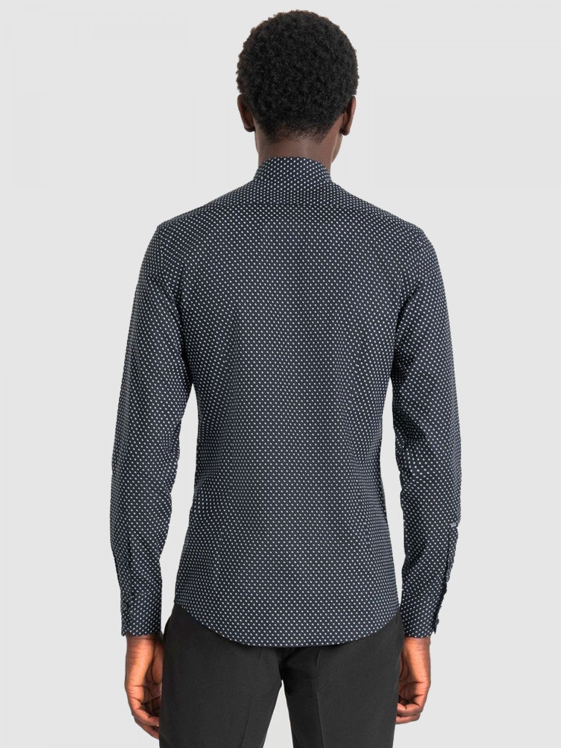 Camisa slim fit com microestampa Antony Morato