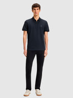 Polo em algodão elástico com fecho BOSS