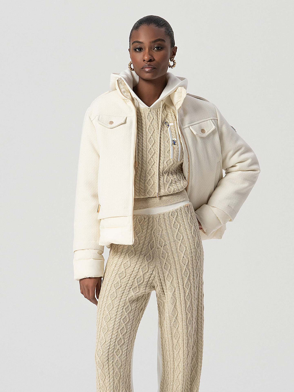 Sweatshirt com capuz Fracomina