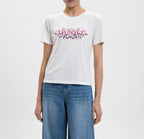 T-shirt com logo floral TWINSET