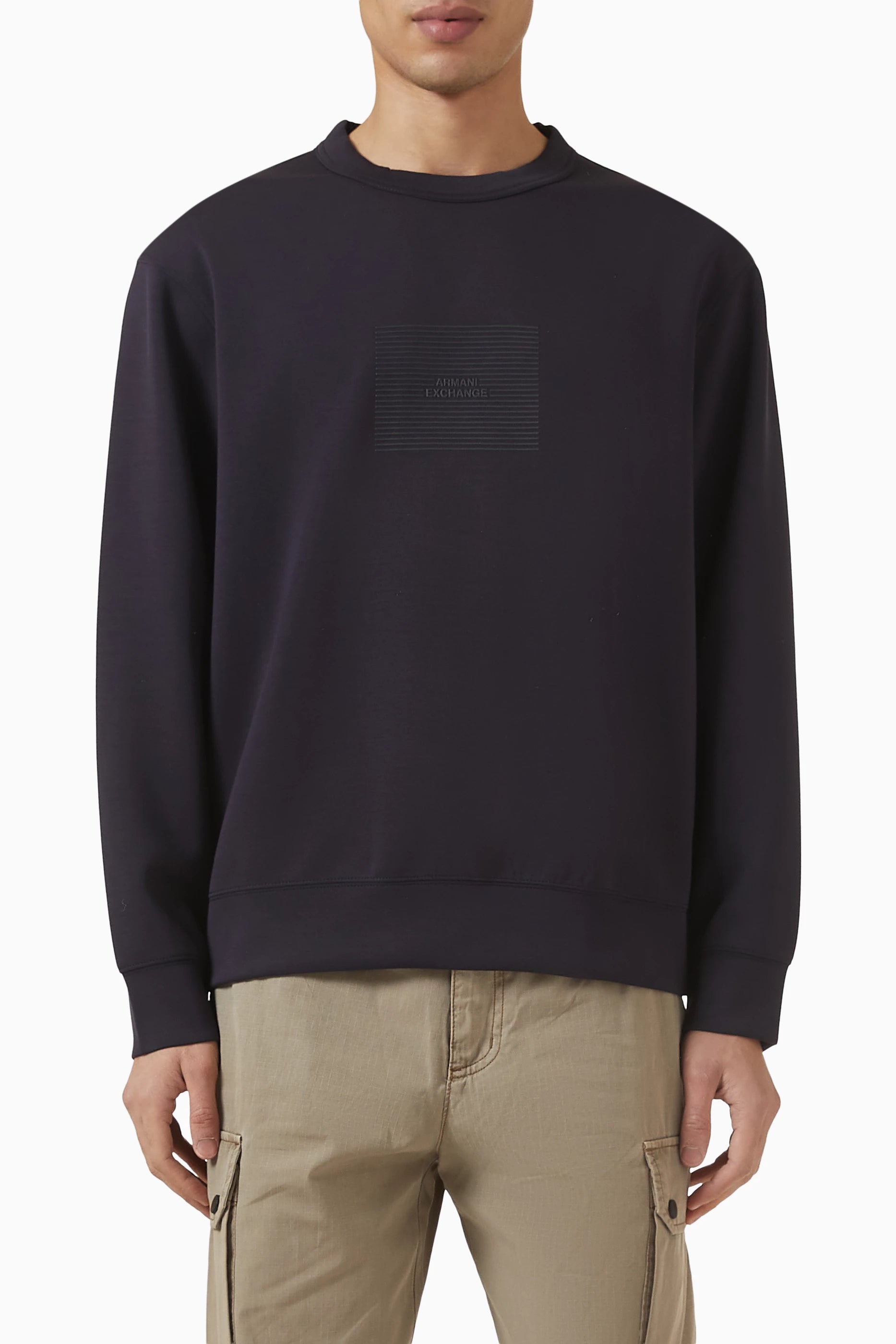 Sweatshirt com logo em relevo Armani Exchange