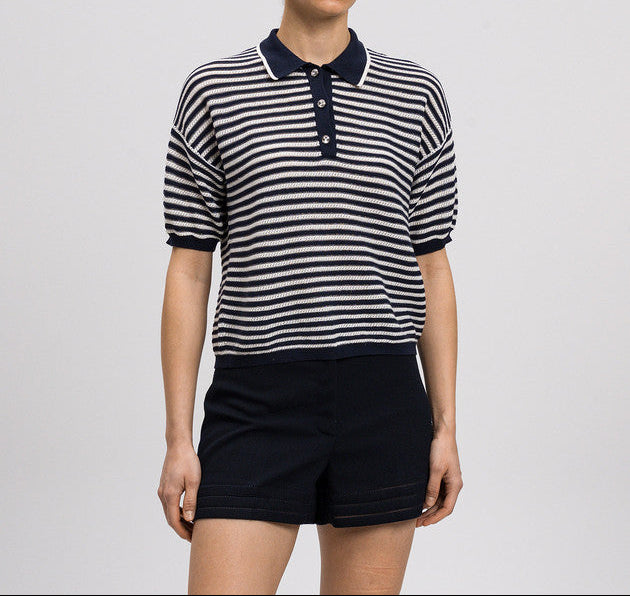 Polo com listras lurex TWINSET ACTITUDE