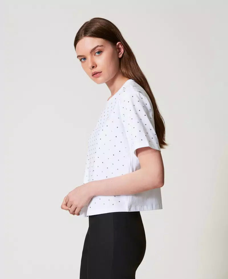 T-shirt com brilhos TWINSET ACTITUDE