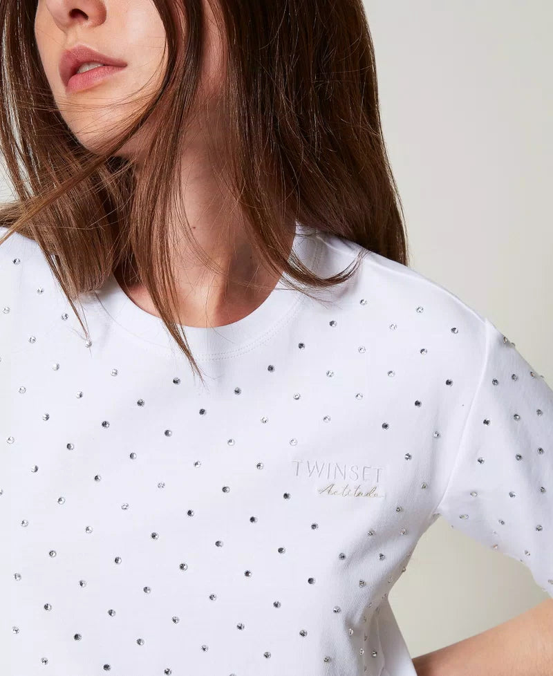 T-shirt com brilhos TWINSET ACTITUDE