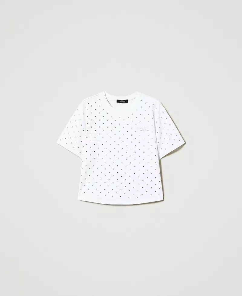 T-shirt com brilhos TWINSET ACTITUDE
