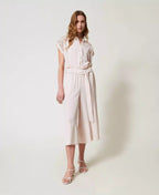 Culote de sarja com bordado TWINSET ACTITUDE