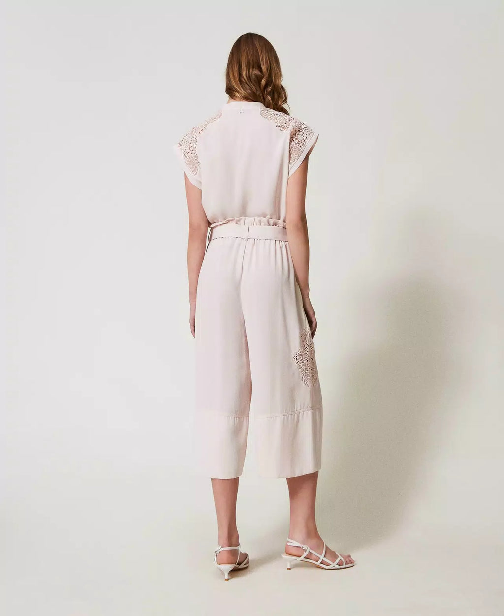 Culote de sarja com bordado TWINSET ACTITUDE