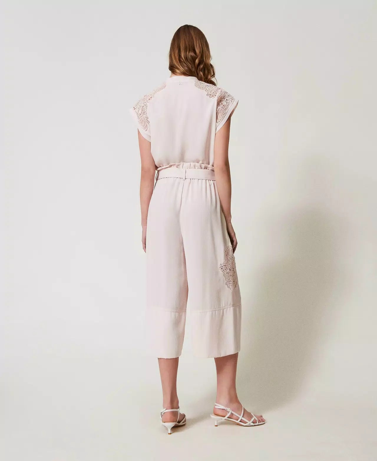 Culote de sarja com bordado TWINSET ACTITUDE