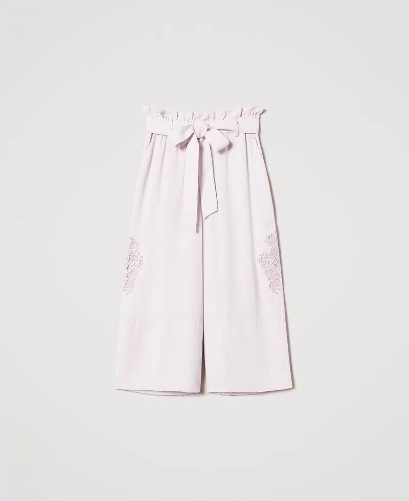 Culote de sarja com bordado TWINSET ACTITUDE