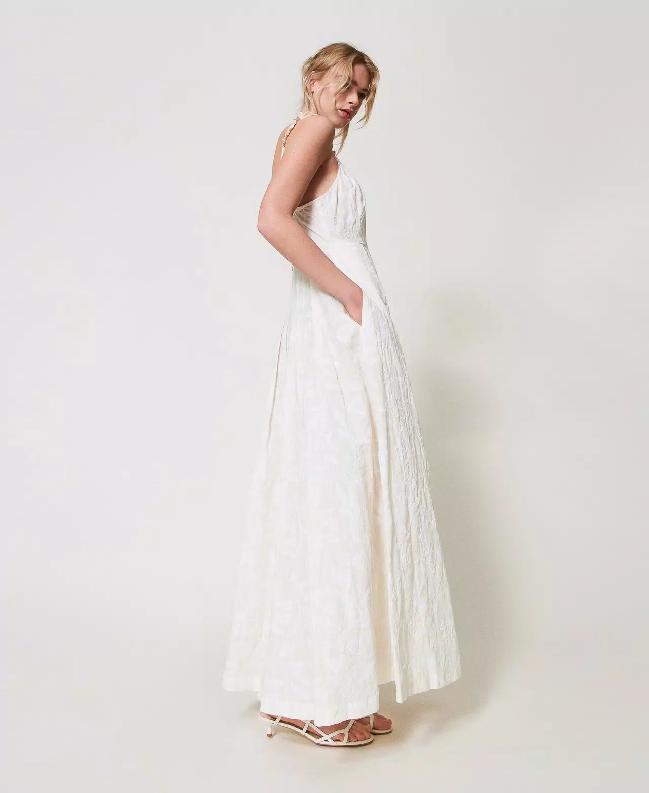 Vestido comprido com bordado TWINSET ACTITUDE