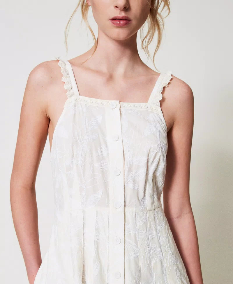 Vestido comprido com bordado TWINSET ACTITUDE