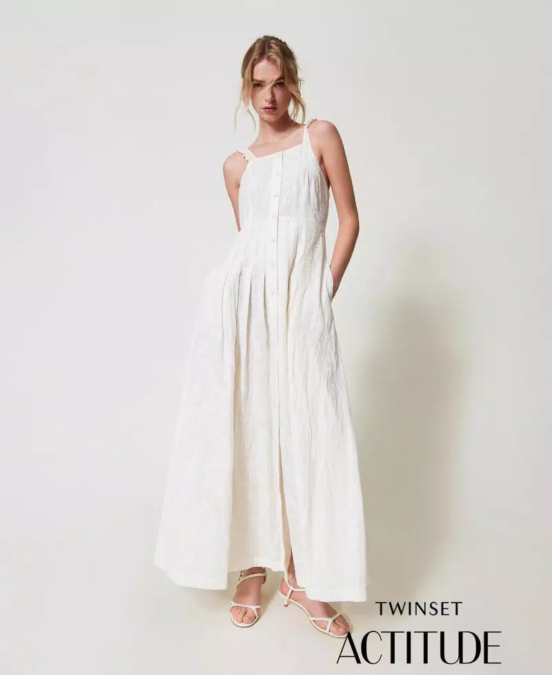 Vestido comprido com bordado TWINSET ACTITUDE
