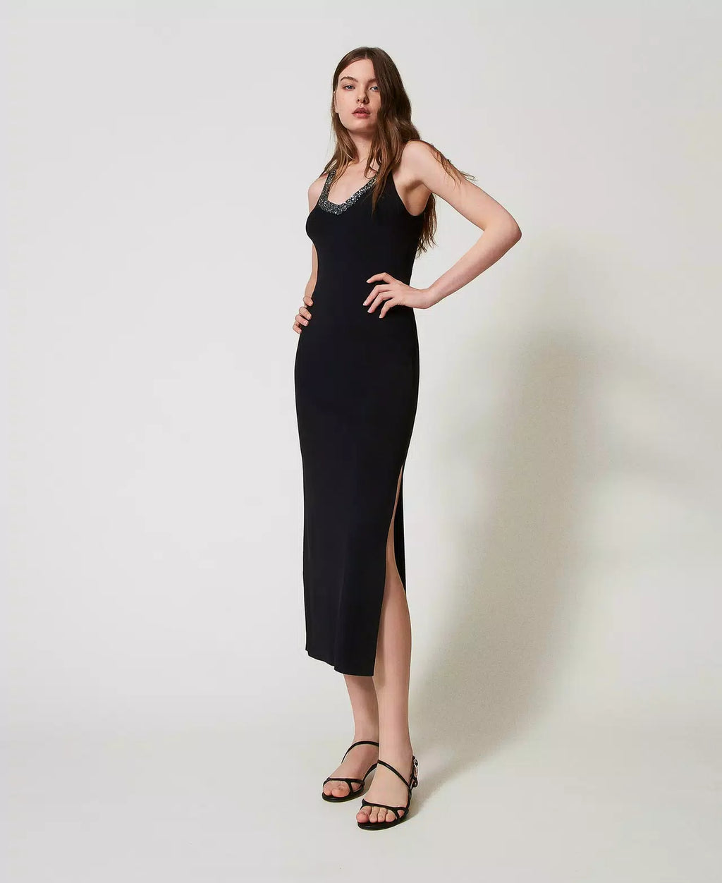 Vestido comprido com lantejoulas TWINSET ACTITUDE