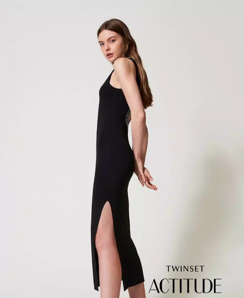 Vestido comprido com lantejoulas TWINSET ACTITUDE