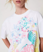 T-shirt MYFO com estampa floral TWINSET ACTITUDE
