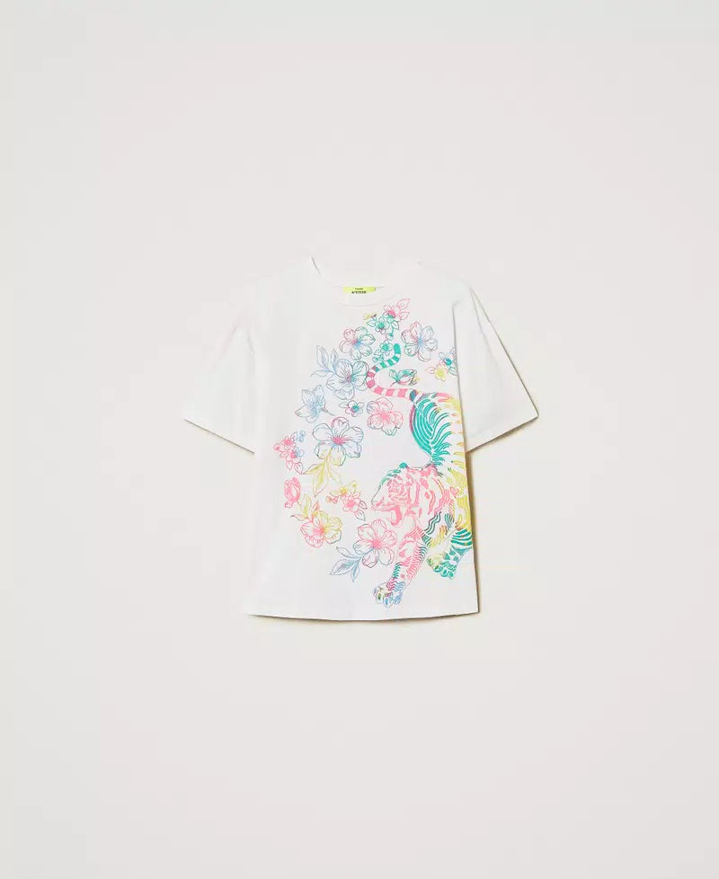 T-shirt MYFO com estampa floral TWINSET ACTITUDE