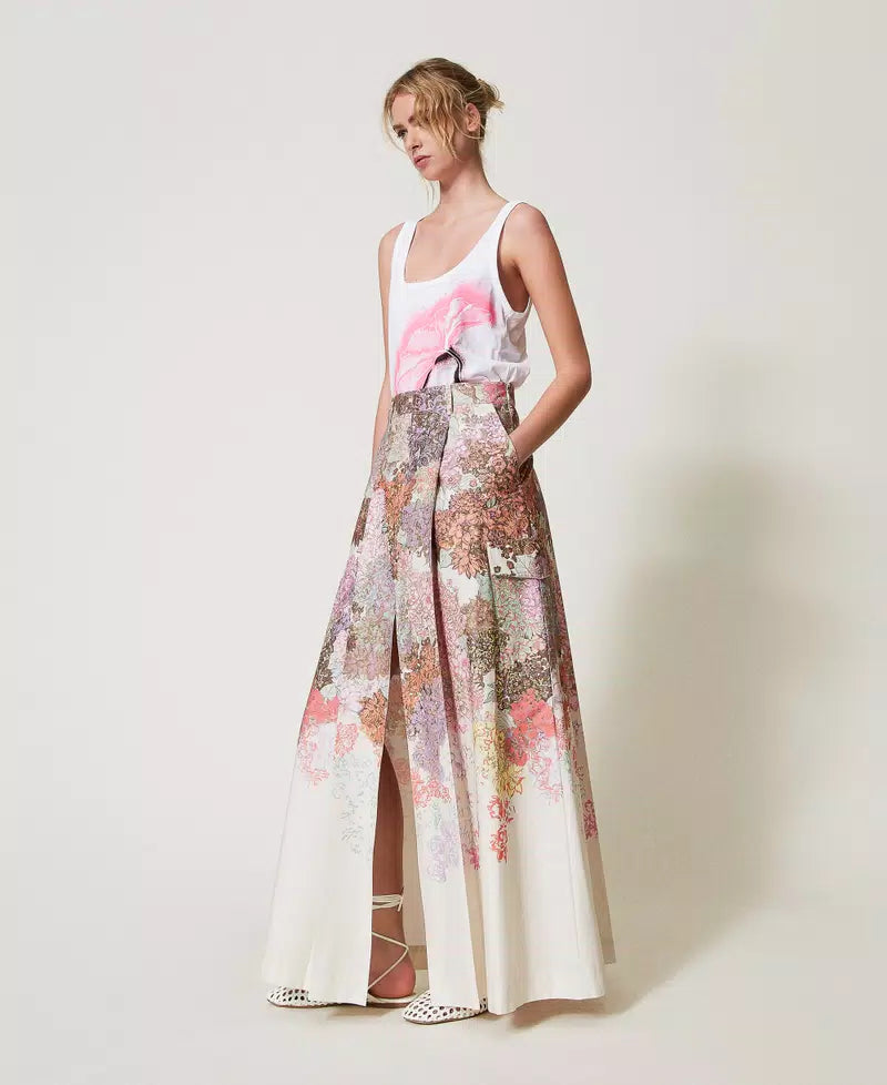 Saia comprida floral TWINSET ACTITUDE