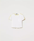 T-shirt com estampa de rosas nas costas TWINSET ACTITUDE