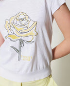 T-shirt de malha com bordado TWINSET ACTITUDE