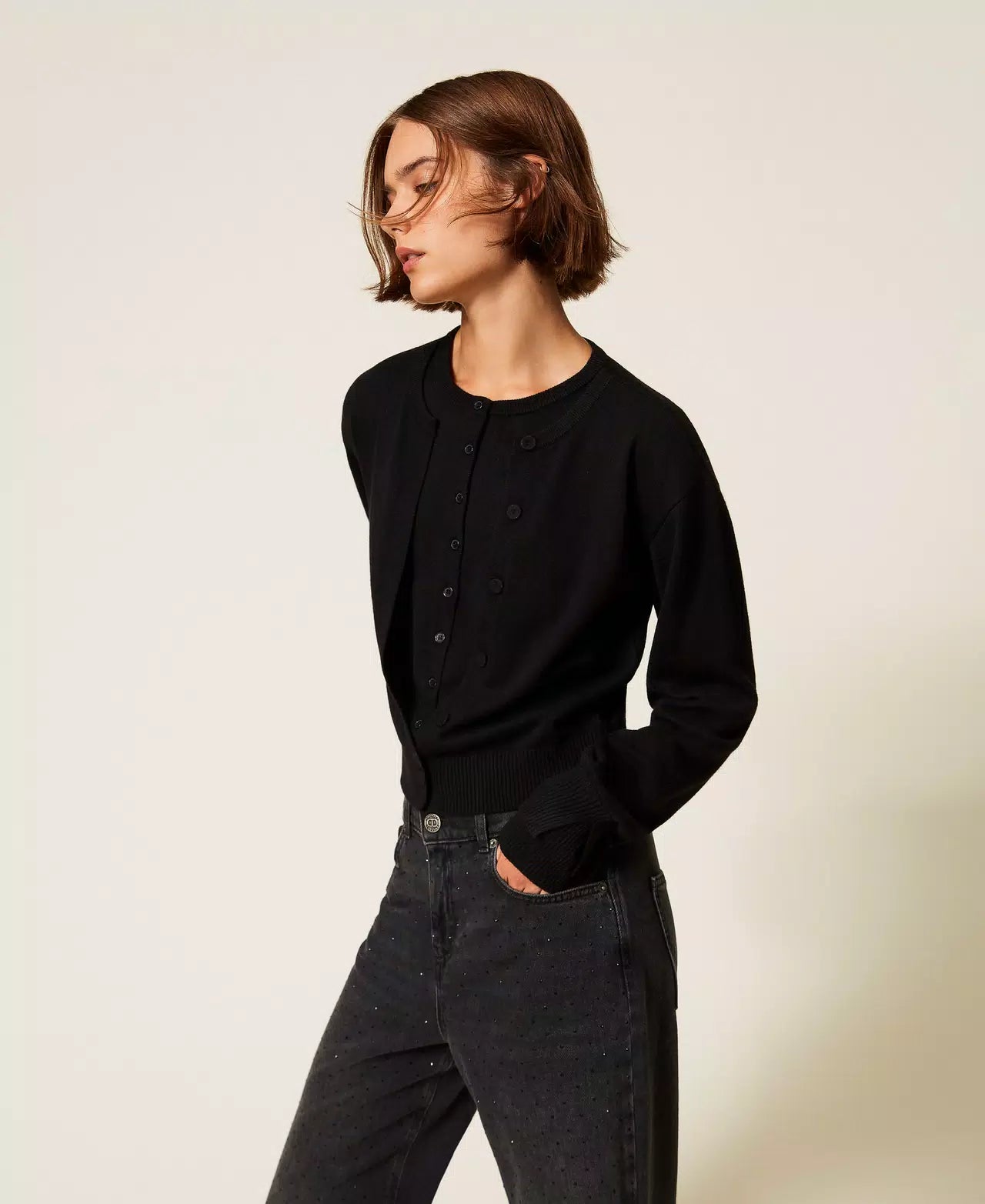 Cardigan com efeito duplo TWINSET ACTITUDE