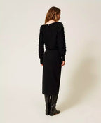 Vestido midi com franjas TWINSET ACTITUDE