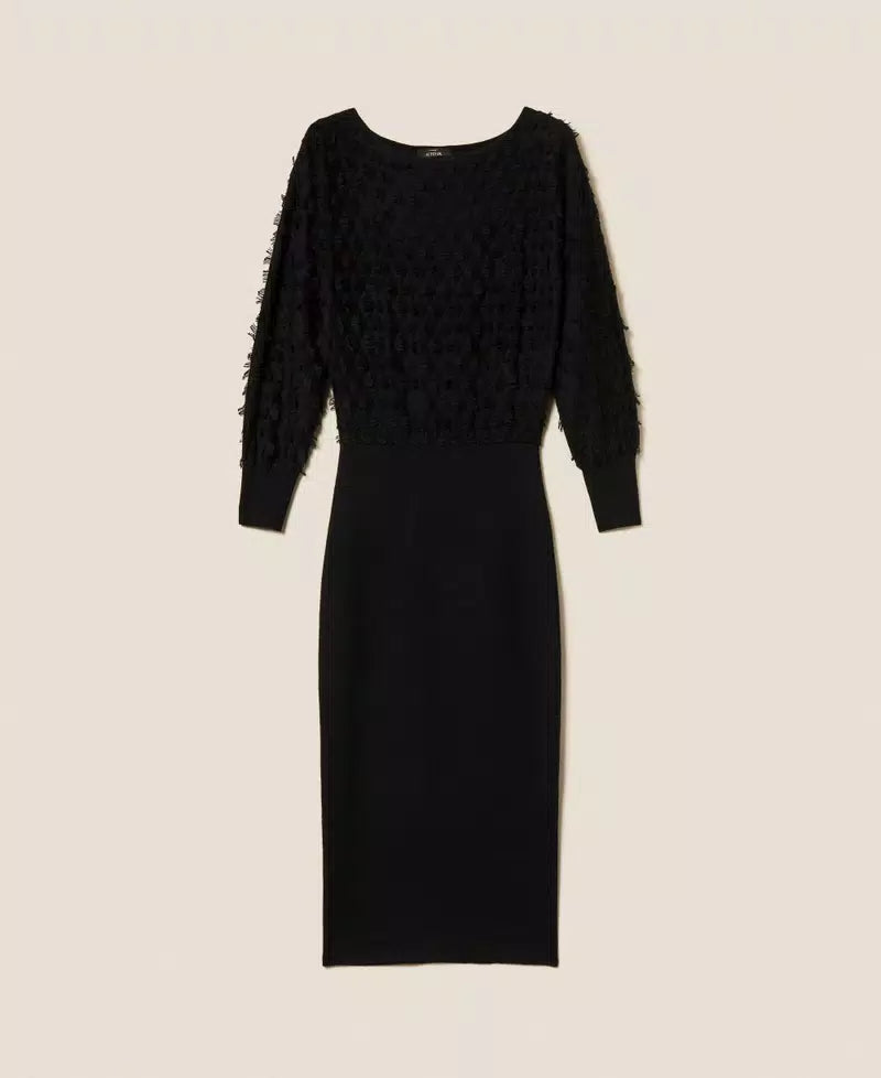 Vestido midi com franjas TWINSET ACTITUDE