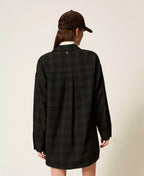 Camisa xadrez com bordado TWINSET ACTITUDE