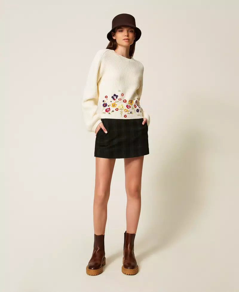 Calção xadrez TWINSET ACTITUDE