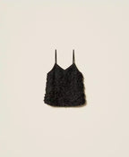 Top de tule com efeito floral TWINSET