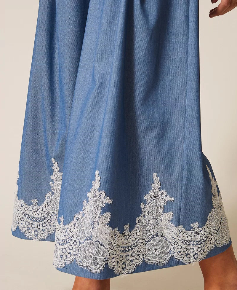 Calças palazzo com renda TWINSET