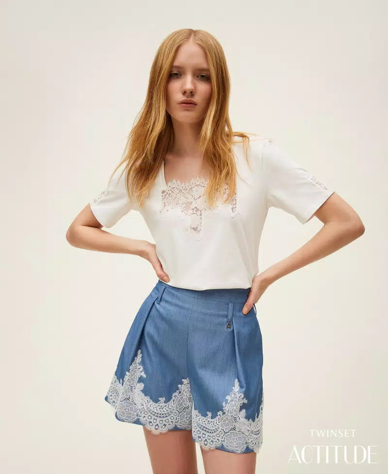 Calção com renda TWINSET