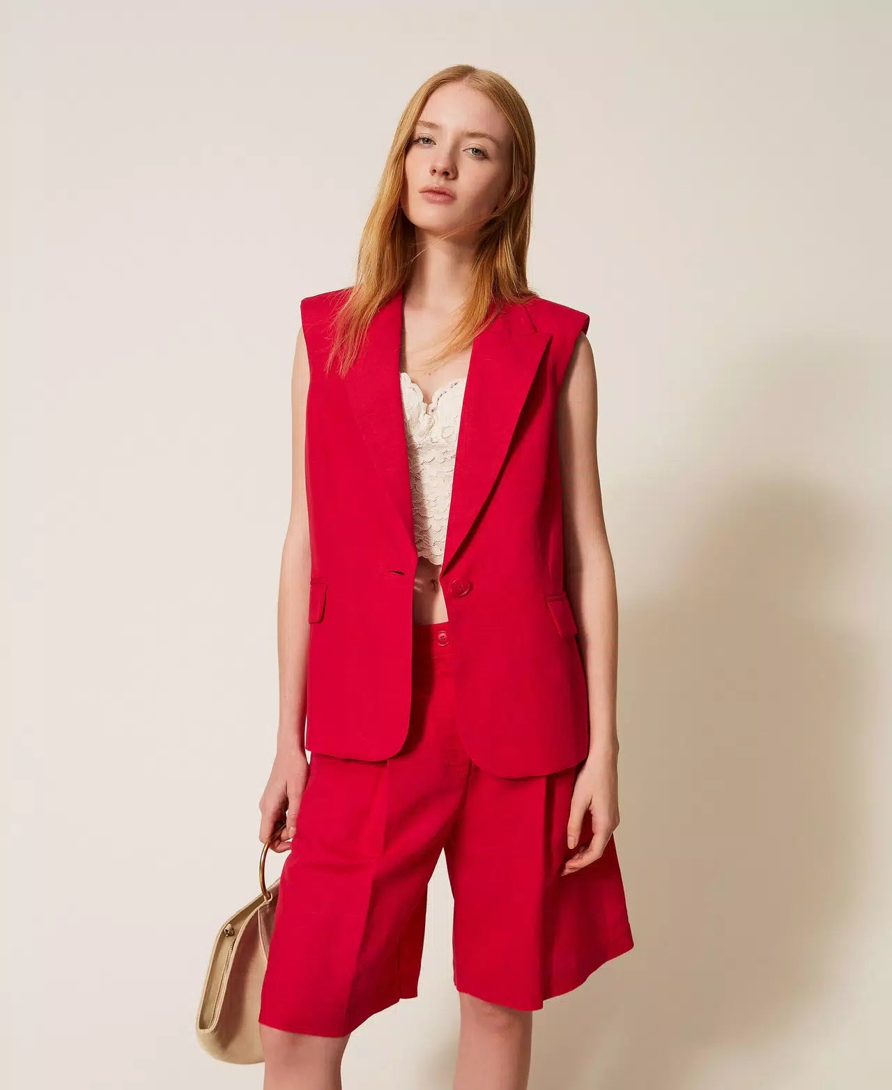 Colete em mistura de linho TWINSET