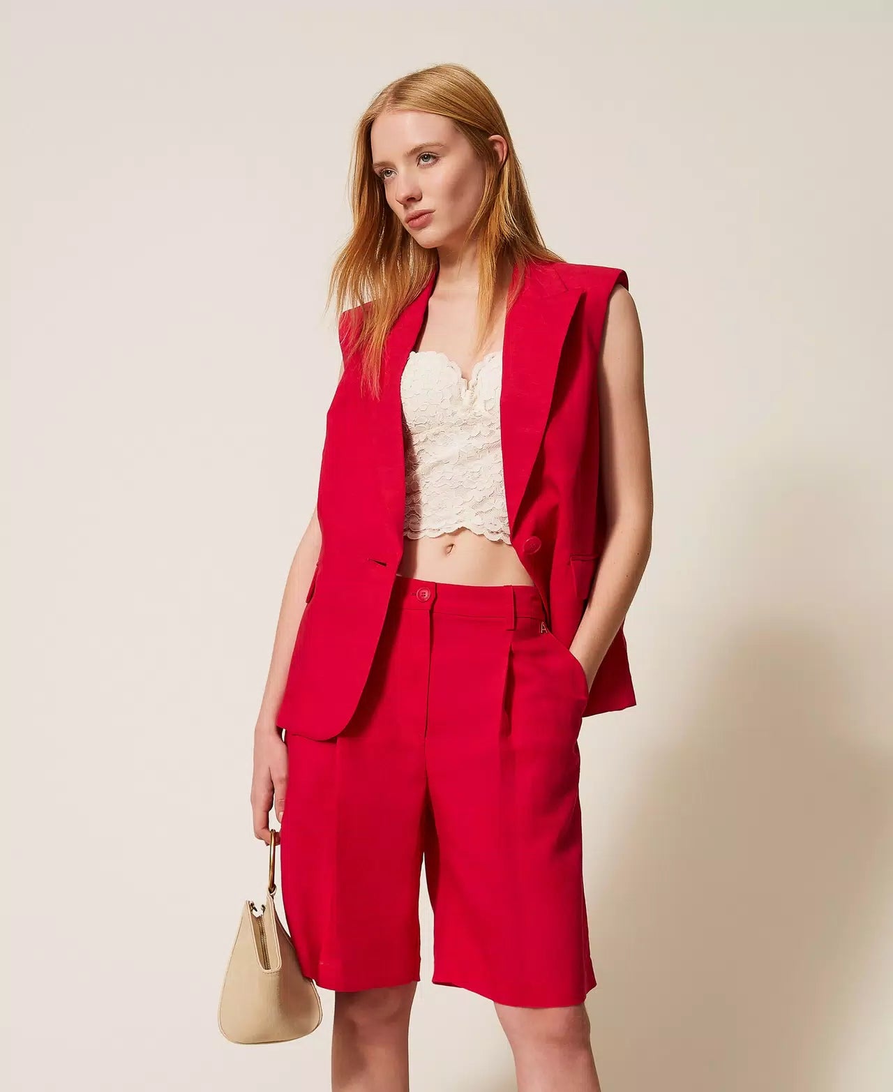 Calção em mistura de linho TWINSET