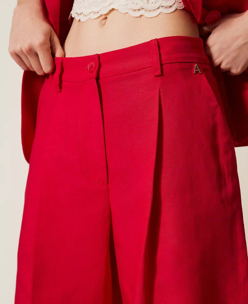 Calção em mistura de linho TWINSET