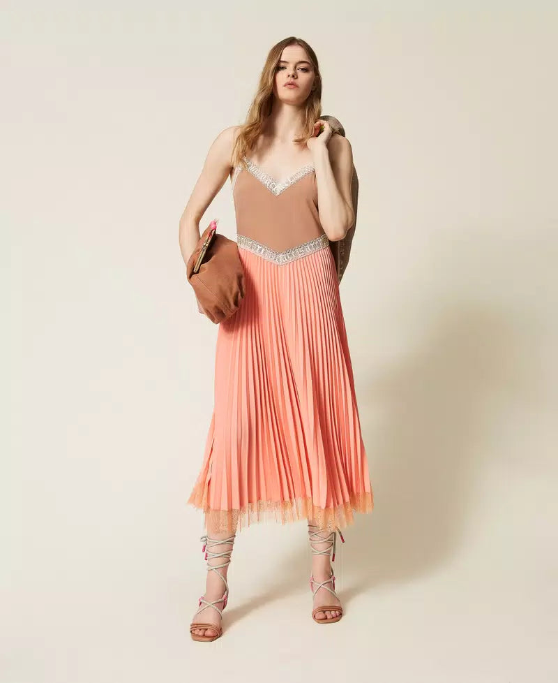 Vestido midi plissado MYFO TWINSET