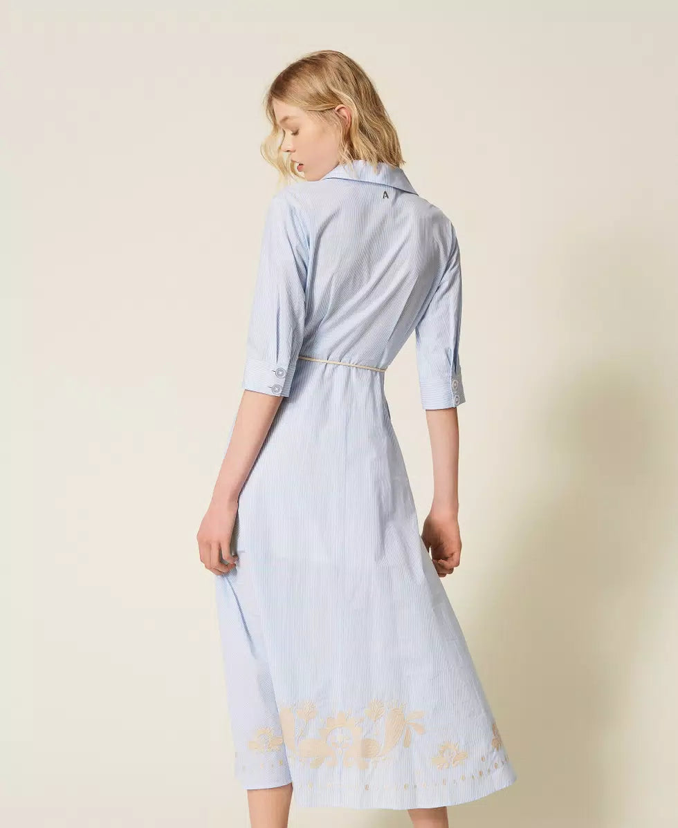 Vestido longo com bordado TWINSET