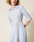 Vestido longo com bordado TWINSET