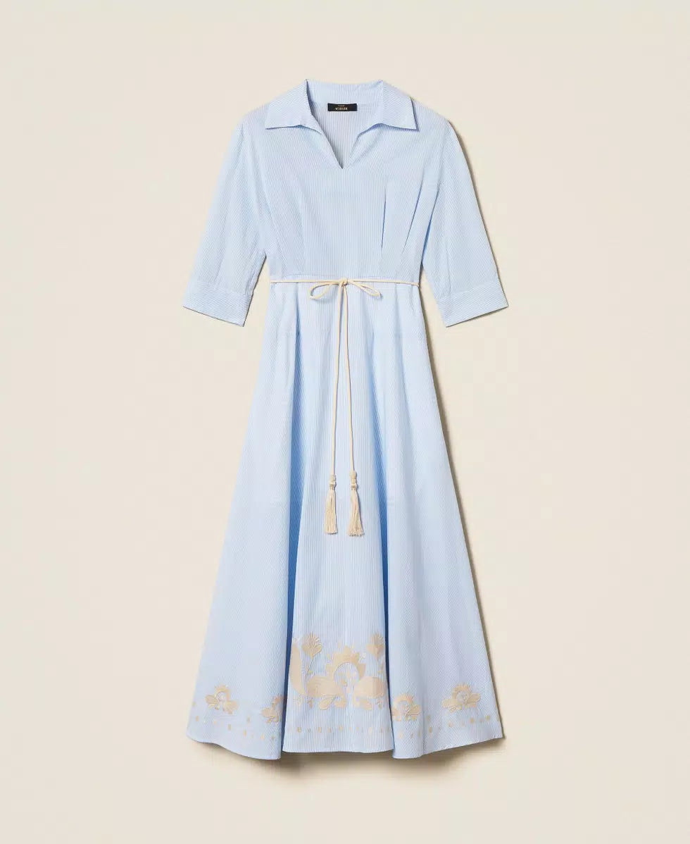 Vestido longo com bordado TWINSET