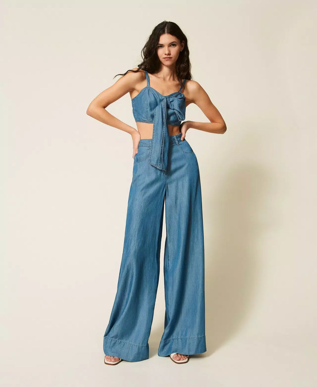 Calça palazzo liocel TWINSET