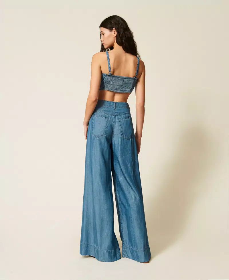 Calça palazzo liocel TWINSET