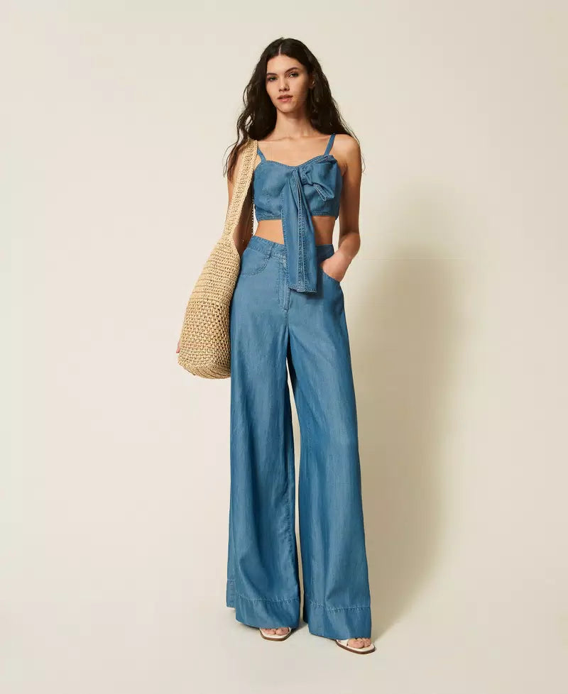 Calça palazzo liocel TWINSET