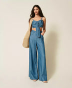 Calça palazzo liocel TWINSET