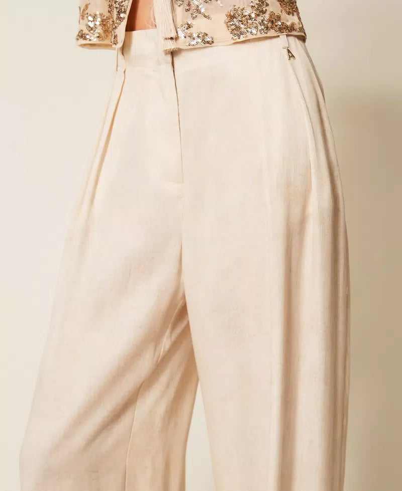 Calça palazzo com estampa TWINSET